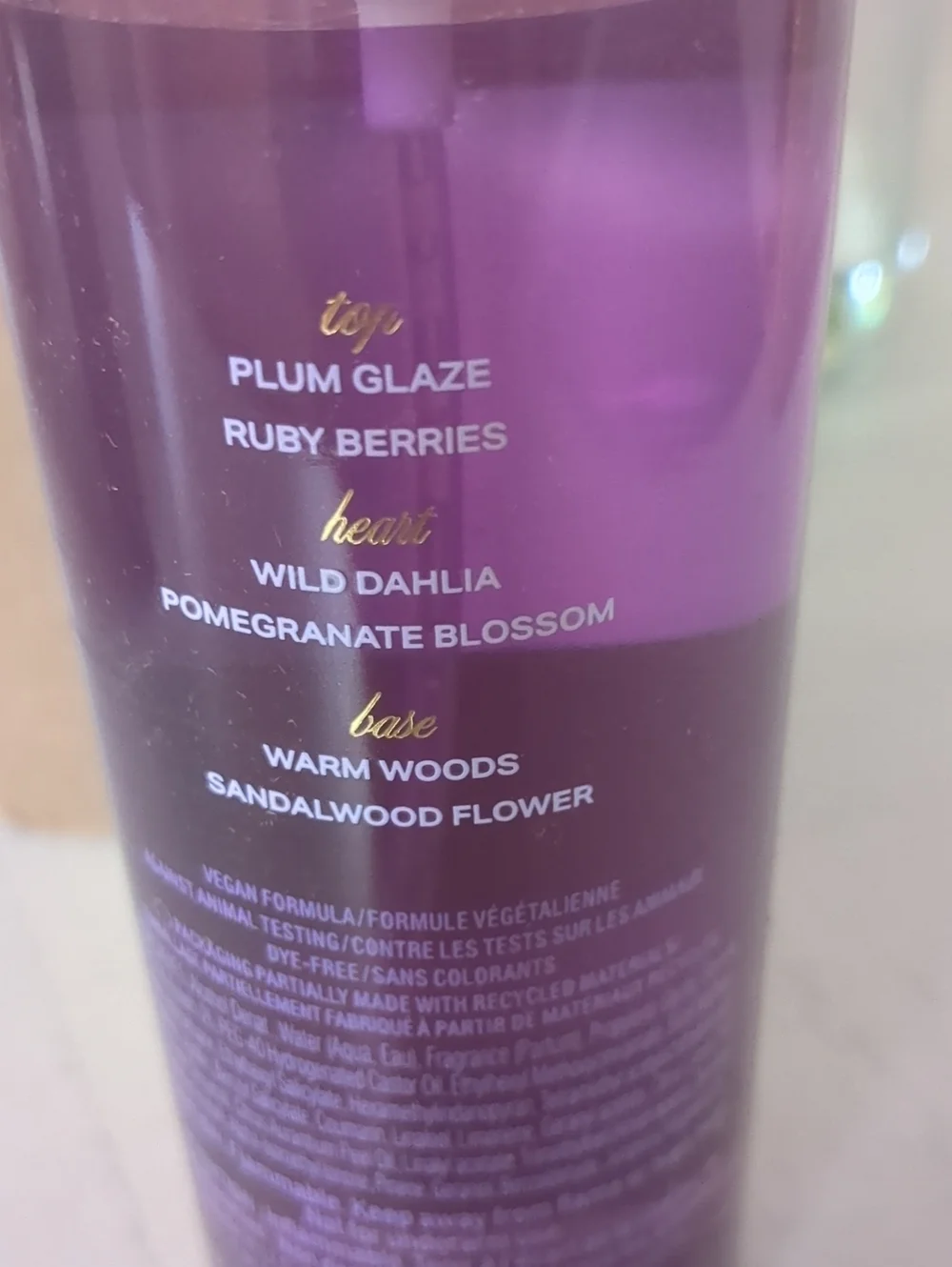 New Victoria Secret Fragrance Mist Decadent Plum 8.4 oz